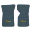 1969 Chevrolet Corvette floor mats with the Stingray logo in Essex 1017A Lapis Blue carpet, illustration
