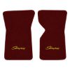 1969 Chevrolet Corvette floor mats with the Stingray logo in Essex 1045A Maroon carpet, illustration