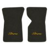 1969 Chevrolet Corvette floor mats with the Stingray logo in Essex 1097A Charcoal carpet, illustration