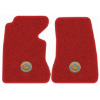 1962 Chevrolet Corvette floor mats with the Corvette Circle logo in Loop 02 Red carpet, illustration