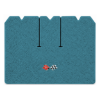 1968 Chevrolet Corvette cargo mat with the 1968-72 Corvette Cross Flags logo in Loop 09 Medium Blue carpet, illustration