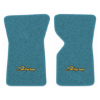1971 Chevrolet Corvette floor mats with the Stingray logo in Loop 09 Medium Blue carpet, illustration