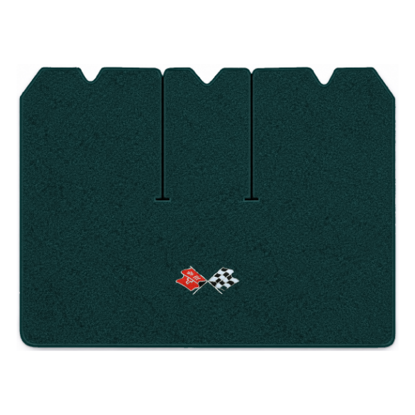 Picture of 1976 Chevrolet Corvette C3 Cargo Mat, Cutpile or Loop Carpet with Embroidered 1968-72 Corvette Cross Flags Logo - 1 Piece