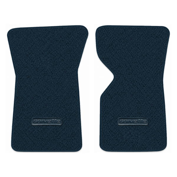 Picture of 1976 Chevrolet Corvette C3 Floor Mats, Loop or Cutpile Carpet with Die-Electric 1976-82 Corvette Logo - 2 Piece