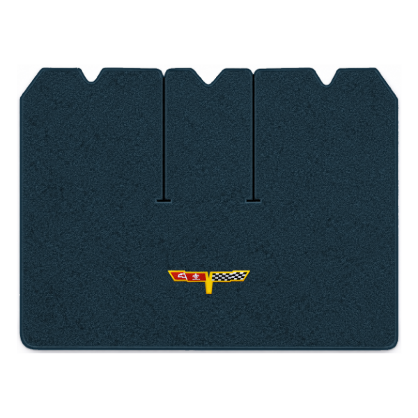 Picture of 1978 Chevrolet Corvette C3 Cargo Mat, Cutpile Carpet with Embroidered Corvette Flags Logo - 1 Piece