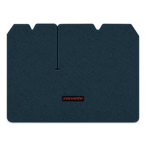 Picture of 1979 Chevrolet Corvette C3 Cargo Mat for 2 Compartment Doors, Cutpile Carpet with Embroidered Corvette Logo - 1 Piece