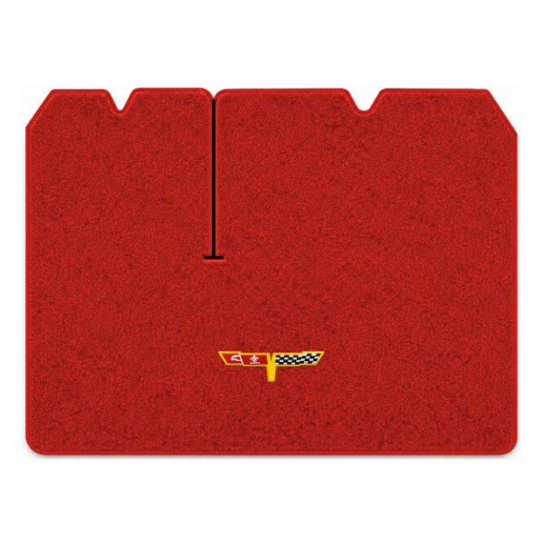 Picture of 1980 Chevrolet Corvette C3 Cargo Mat, Cutpile Carpet with Embroidered Corvette Flags Logo - 1 Piece