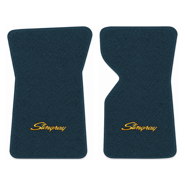 Picture of 1980 Chevrolet Corvette C3 Floor Mats, Cutpile Carpet with Embroidered Stingray Logo - 2 Piece