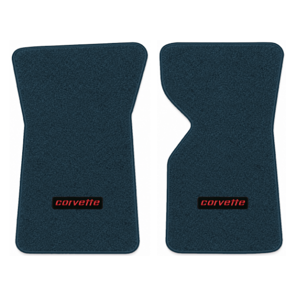 Picture of 1982 Chevrolet Corvette C3 Floor Mats, Cutpile Carpet with Embroidered Corvette Logo - 2 Piece