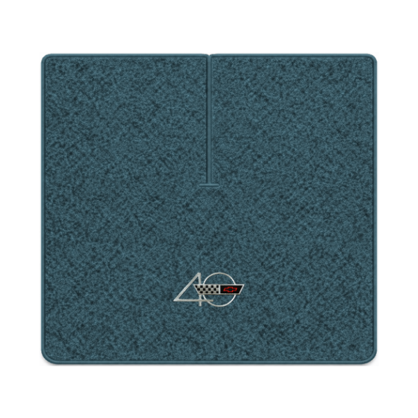 Picture of 1984 Chevrolet Corvette C4 Coupe Cargo Mat, Cutpile Carpet with Embroidered 40th Anniversary Corvette Logo - 1 Piece