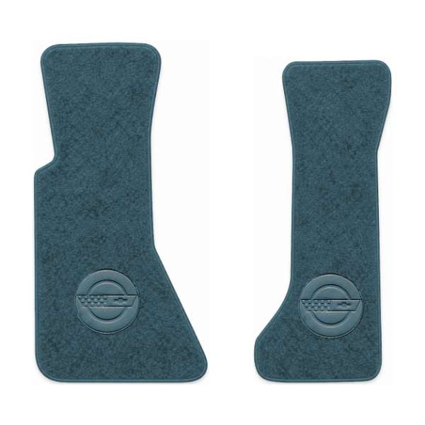Picture of 1986 Chevrolet Corvette C4 Floor Mats, Cutpile Carpet with Die-Electric 1984-90 Vette In Circle Logo - 2 Piece