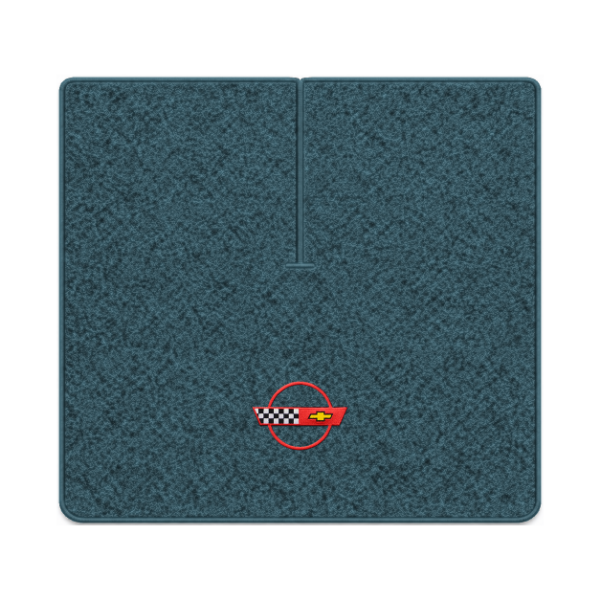 Picture of 1987 Chevrolet Corvette C4 Coupe Cargo Mat, Cutpile Carpet with Embroidered 1984-90 Corvette Circle Logo - 1 Piece