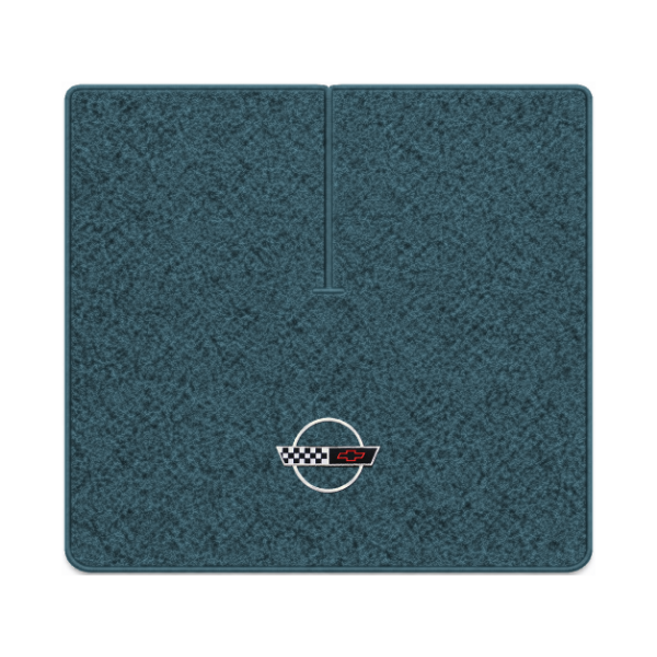 Picture of 1987 Chevrolet Corvette C4 Coupe Cargo Mat, Cutpile Carpet with Embroidered 1991-96 Corvette Circle Logo - 1 Piece