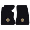 1953 Chevrolet Corvette floor mats with the Corvette Circle logo in Loop 01 Black carpet, illustration