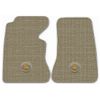 1953 Chevrolet Corvette floor mats with the Corvette Circle logo in Grospoint E-156 Beige carpet, illustration
