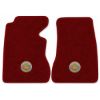 1954 Chevrolet Corvette floor mats with the Corvette Circle logo in Essex 1016A Red carpet, illustration