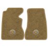 1953 Chevrolet Corvette floor mats with the Corvette Circle logo in Essex 1054A Caramel carpet, illustration