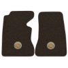 1956 Chevrolet Corvette floor mats with the Corvette Circle logo in Daytona 7166 Brown carpet, illustration