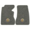 1956 Chevrolet Corvette floor mats with the Corvette Circle logo in Essex 1066A Gray carpet, illustration