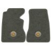 1958 Chevrolet Corvette floor mats with the Corvette Circle logo in Essex 1038A Lt Charcoal carpet, illustration