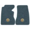 1958 Chevrolet Corvette floor mats with the Corvette Circle logo in Essex 1017A Lapis Blue carpet, illustration