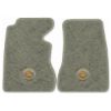 1958 Chevrolet Corvette floor mats with the Corvette Circle logo in Essex 1053A Silver carpet, illustration