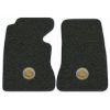 1959 Chevrolet Corvette floor mats with the Corvette Circle logo in Tuxedo A-1 Olive Black carpet, illustration