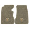 1959 Chevrolet Corvette floor mats with the Corvette Circle logo in Essex 1076A Prairie Tan carpet, illustration