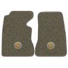 1960 Chevrolet Corvette floor mats with the Corvette Circle logo in Tuxedo 1076 Fawn carpet, illustration