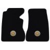 1959 Chevrolet Corvette floor mats with the Corvette Circle logo in Essex 1001A Black carpet, illustration