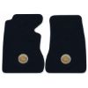 1961 Chevrolet Corvette floor mats with the Corvette Circle logo in Essex 1044A Midnight Blue carpet, illustration