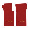 1963 Chevrolet Corvette floor mats with the Corvette Stingray logo in Loop 02 Red carpet, illustration
