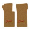 1963 Chevrolet Corvette floor mats with the Corvette Stingray logo in Loop 11 Medium Saddle carpet, illustration