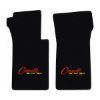 1963 Chevrolet Corvette floor mats with the Corvette Stingray logo in Essex 1001A Black carpet, illustration