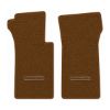 1963 Chevrolet Corvette floor mats with the Die-Electric 1976-82 Corvette logo in Loop 12 Dark Saddle carpet, illustration