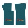 1964 Chevrolet Corvette floor mats with the Corvette Stingray logo in Loop 17 Bright Blue carpet, illustration