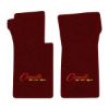 1964 Chevrolet Corvette floor mats with the Corvette Stingray logo in Essex 1045A Maroon carpet, illustration