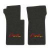 1965 Chevrolet Corvette floor mats with the Corvette Stingray logo in Essex 1079A Dk Slate carpet, illustration