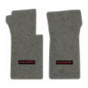 1965 Chevrolet Corvette floor mats with the Corvette logo in Essex 1066A Gray carpet, illustration