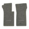 1965 Chevrolet Corvette floor mats with the Die-Electric 1976-82 Corvette logo in Essex 1066A Gray carpet, illustration