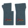 1966 Chevrolet Corvette floor mats with the Corvette Stingray logo in Essex 1017A Lapis Blue carpet, illustration