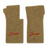 1967 Chevrolet Corvette floor mats with the Corvette Stingray logo in Essex 1054A Caramel carpet, illustration
