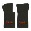 1967 Chevrolet Corvette floor mats with the Corvette Stingray logo in Essex 1097A Charcoal carpet, illustration