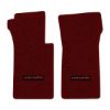 1967 Chevrolet Corvette floor mats with the Corvette logo in Essex 1045A Maroon carpet, illustration