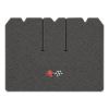 1968 Chevrolet Corvette cargo mat with the 1968-72 Corvette Cross Flags logo in Loop 22 Gunmetal Gray carpet, illustration
