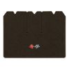 1968 Chevrolet Corvette cargo mat with the 1968-72 Corvette Cross Flags logo in Essex 1060A Brown carpet, illustration