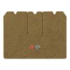 1968 Chevrolet Corvette cargo mat with the 1968-72 Corvette Cross Flags logo in Essex 1054A Caramel carpet, illustration