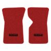 1968 Chevrolet Corvette floor mats with the Corvette logo in Loop 02 Red carpet, illustration