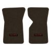 1968 Chevrolet Corvette floor mats with the Corvette logo in Essex 1060A Brown carpet, illustration