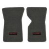 1968 Chevrolet Corvette floor mats with the Corvette logo in Essex 1068A Medium Gray carpet, illustration
